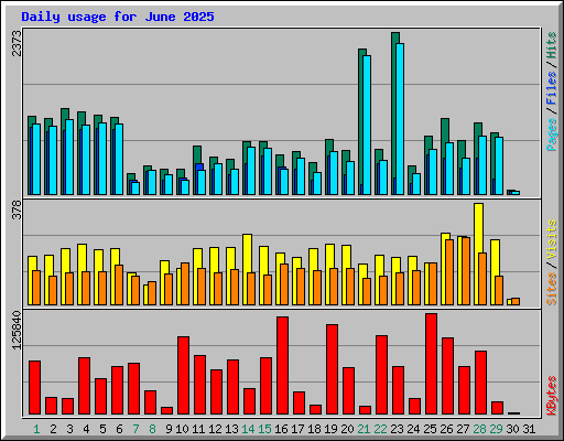 Daily usage for June 2025