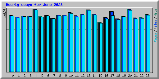 Hourly usage for June 2023
