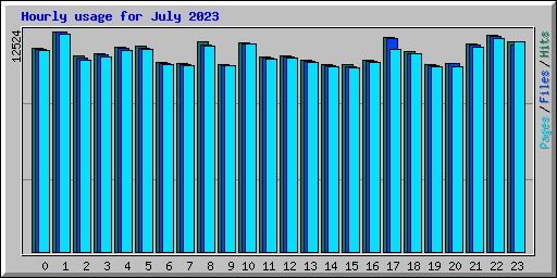Hourly usage for July 2023