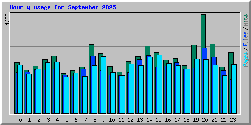 Hourly usage for September 2025