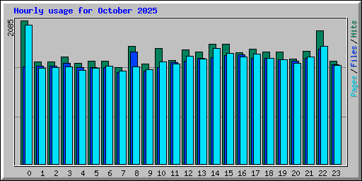 Hourly usage for October 2025