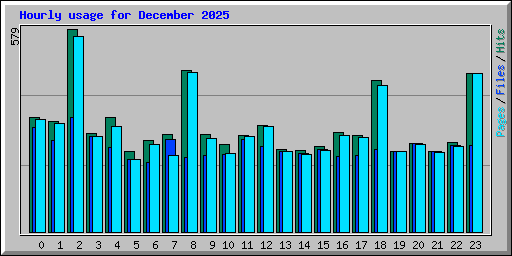 Hourly usage for December 2025