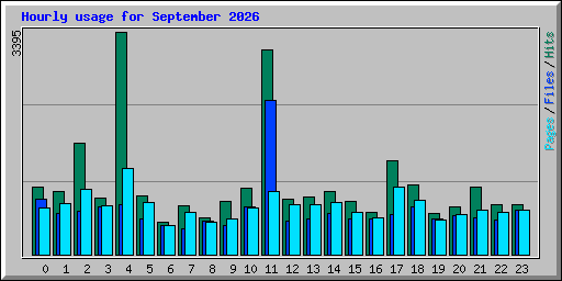 Hourly usage for September 2026